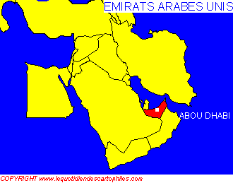 La situation gographique des Emirats Arabes Unis