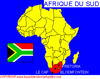 La situation gographique de l'Afrique du Sud