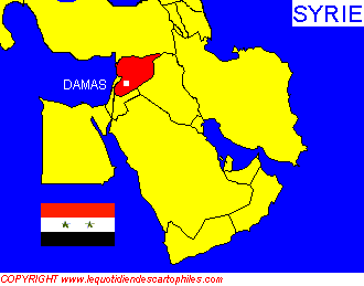 La situation gographique de la Syrie