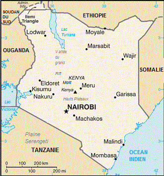 Carte du Kenya