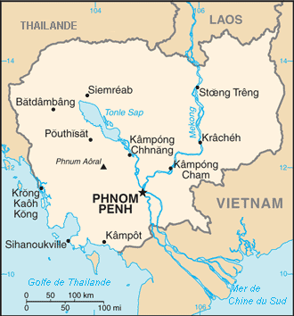 Carte du Cambodge