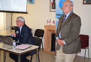 Le confrencier, Grard Fournier et le prsident d’Omaha Bedford, Bernard Josse